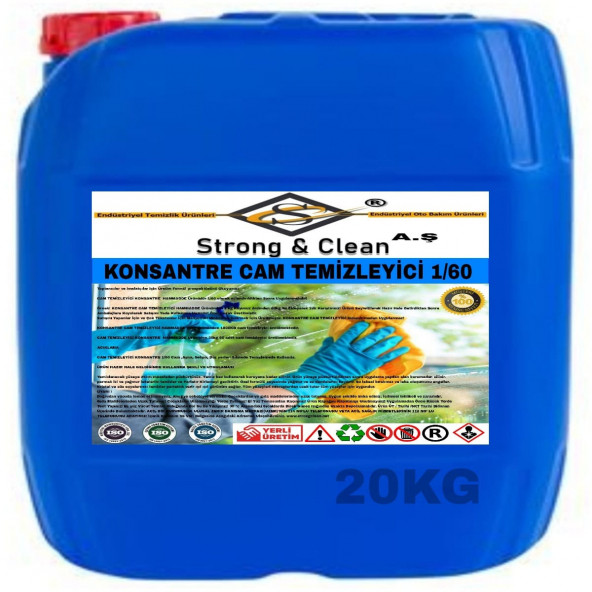 CAM TEMİZLEYİCİ KONSANTRE 1/60 20KG