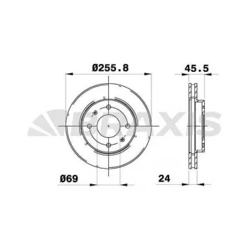 ON FREN DISK AYNASI MITSUBISHI CARISMA 1.8GDI - BRAXIS AE0265