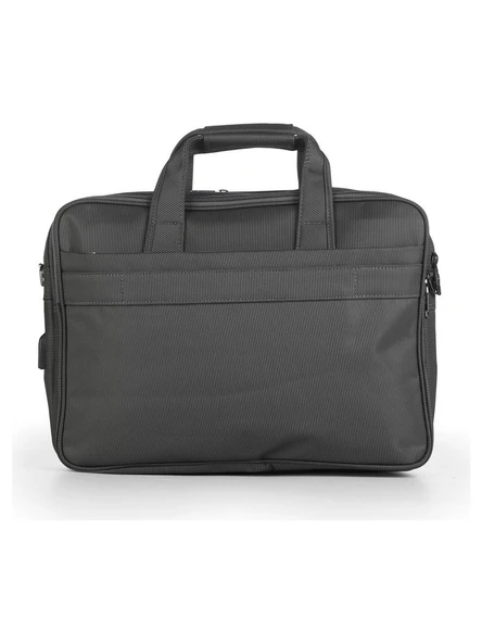 Ççs 71242 Gri Kumaş Laptop Bölmeli Evrak Çantası - 3