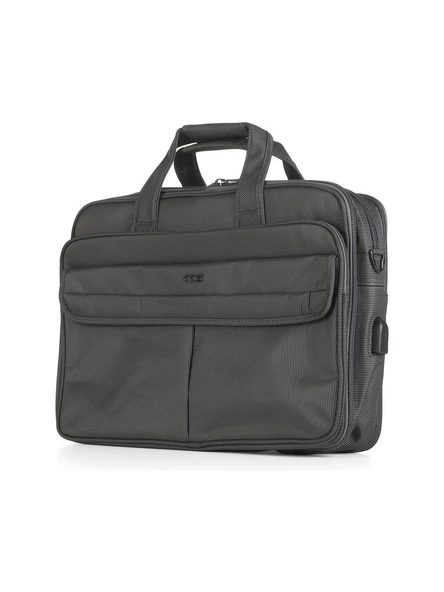 Ççs 71242 Gri Kumaş Laptop Bölmeli Evrak Çantası