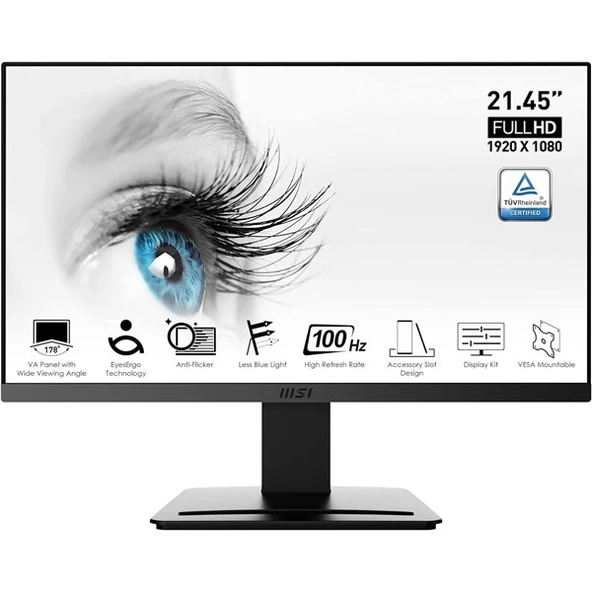 <![CDATA[MSI 21.5 VA PRO MP223 1MS 100HZ HDMI EV OFİS TİP MONİTÖR 1920X1080]]>