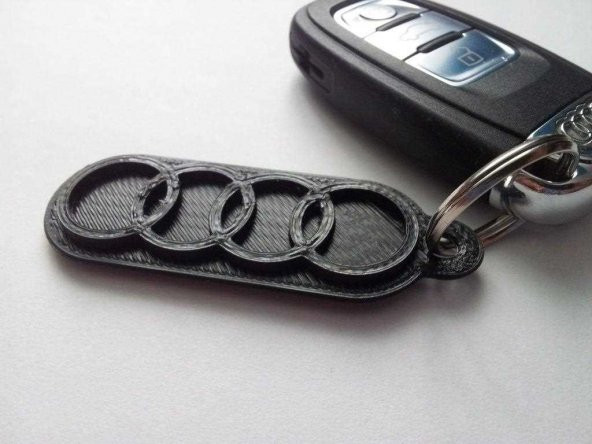 Audi Anahtarlık Araç Anahtarlığı Süs Eşyası Zincirsiz Biblo Siyah