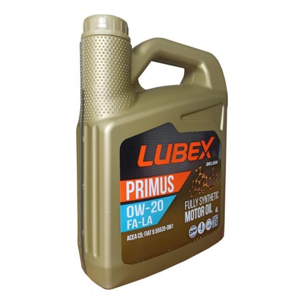 Lubex Primus FA-LA 0W-20 4 Lt Partiküllü Fiat Onaylı Motor Yağı - 3