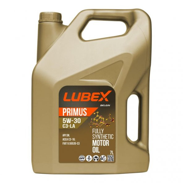 Lubex Primus C3-LA 5W-30 7 Lt Partiküllü Motor Yağı