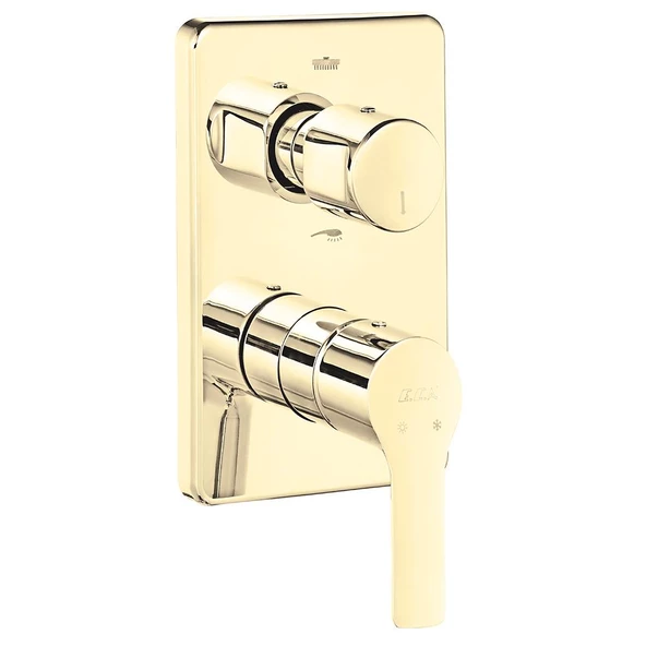 Eca Luna Ankastre Altın Banyo Banyo Bataryası Sıva Üstü Grubu - 2 Yollu 102867236-KDE
