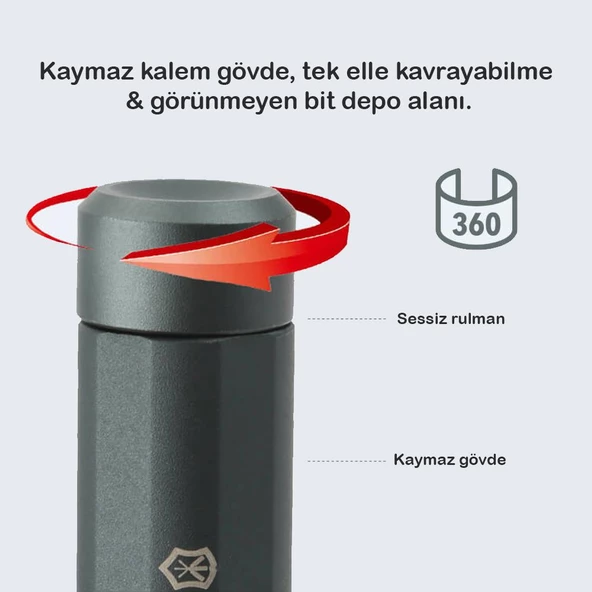 Kingsdun 23'ü 1 Arada Manyetik Hassas Tornavida Seti KS-840122 - 4