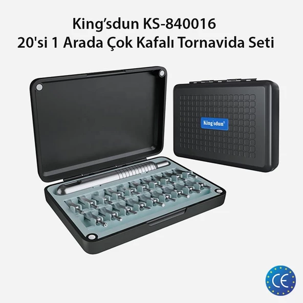 Kingsdun 20 si 1 Arada Manyetik Mini Tornavida Seti KS-840016