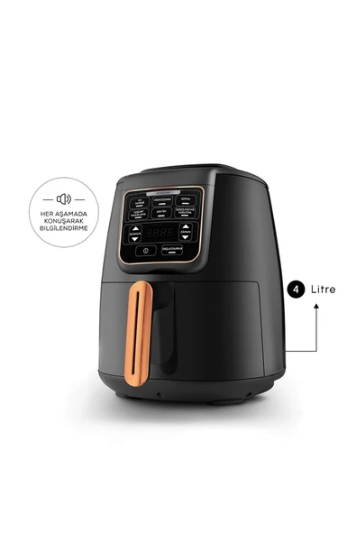 Air Pro Cook Xl 2 In 1 Konuşan Airfryer Black Cooper 4 Kişilik - 6
