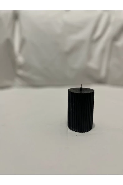 go mumevi Odunsu Sandal Ağacı kokulu Siyah silindir çizgili dekoratif mum