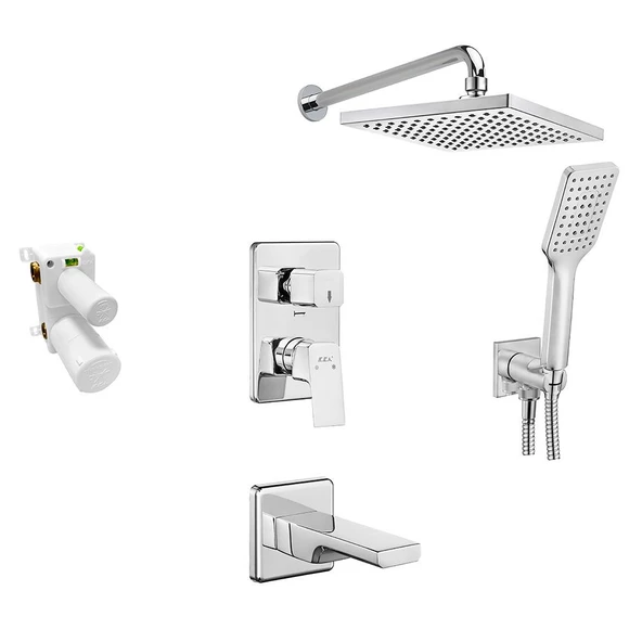 E.C.A. Tiera 102199770 Ankastre 3 Yollu Duş Seti