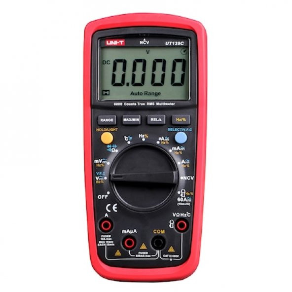 Unı-t UT 139C True RMS Dijital Multimetre UT139C Ac/Dc 600v Ac/Dc 10a °C - 5