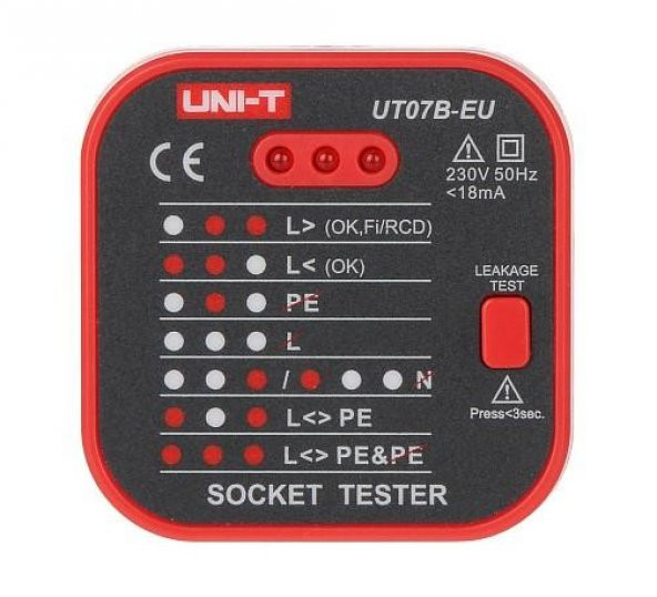 UNI-T UT07B-EU Priz Test Cihazı