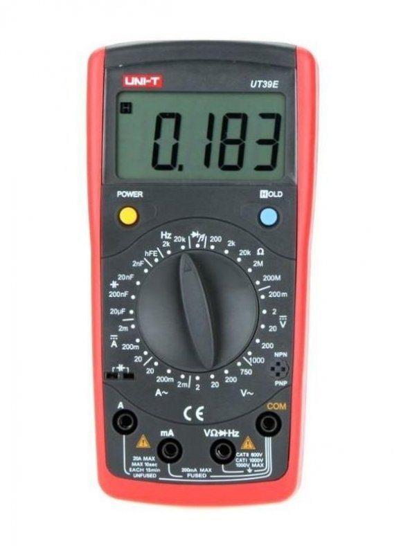 Unı-t Ut 39E Dijital Multimetre Dc 1000v Ac 750v Ac/Dc 20a  UT39E - 2