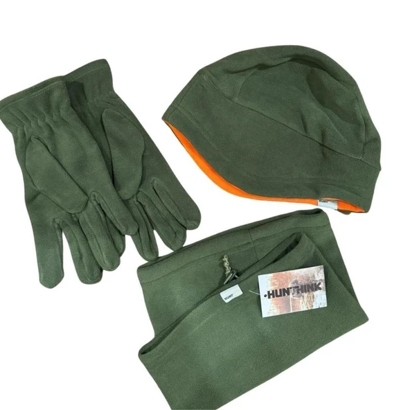 Hunthink Bere-Boyunluk-Eldiven Seti Haki Turuncu - 2
