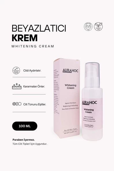 AURAHOC Hint Dutu Özlü Yüz Ve Hassas Bölge Beyazlatıcı Krem Doğal Parlaklık Ve Eşit Cilt Tonu - 2