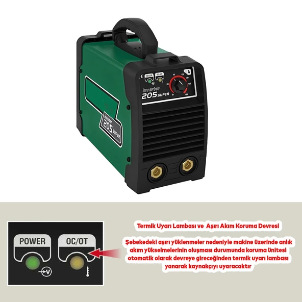 İnverter Demir Metal Kaynak Makinesi 180 Amper 5.9 KW Makina Ark Kaynağı Rutil Bazik Elektrot - 3