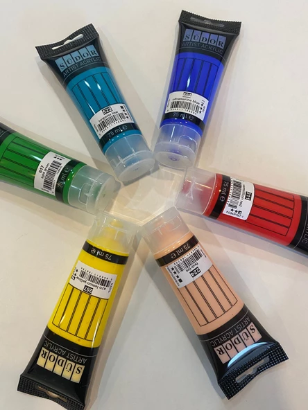 Südor Artıst Acrylıc Tüp Akrilik Boya Seti 6' Lı - 2