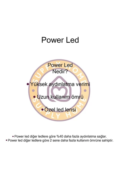 Supply Home Papatya Model Siyah Modern Sarkıt Led Avize Beyaz Işık - 5