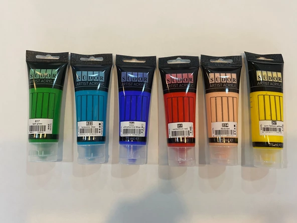 Südor Artıst Acrylıc Tüp Akrilik Boya Seti 6' Lı - 3