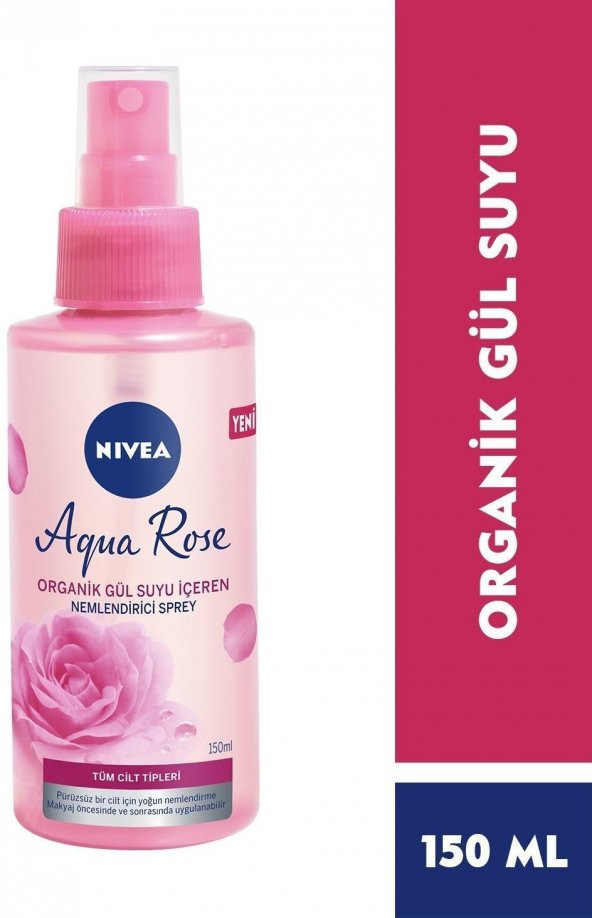 Nıvea Aqua Rose Nemlenlendirici Sprey Tüm Cilt Tipleri 150 Ml