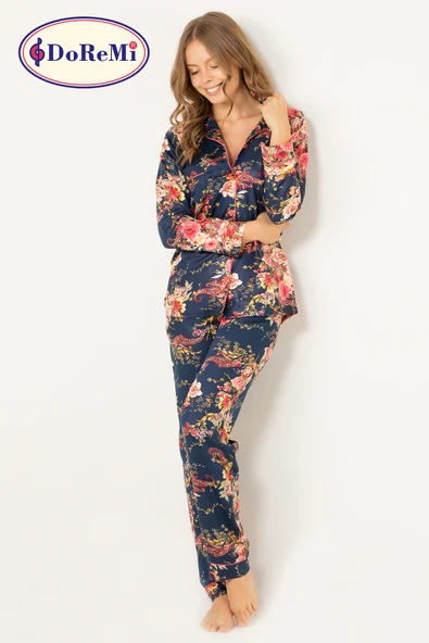 DoReMi Doğal Viskon Soft Yumuşak Düğmeli Pijama Takımı - Resim 11