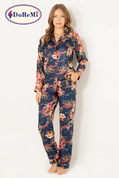 DoReMi Doğal Viskon Soft Yumuşak Düğmeli Pijama Takımı - Resim 9