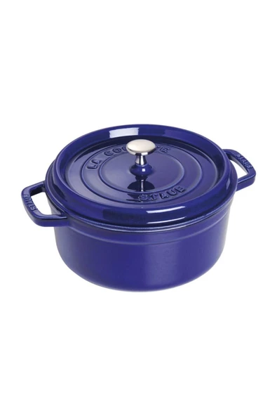 STAUB (405102840) DOKUM TENCERE YUVARLAK KOYU MAVI 26CM