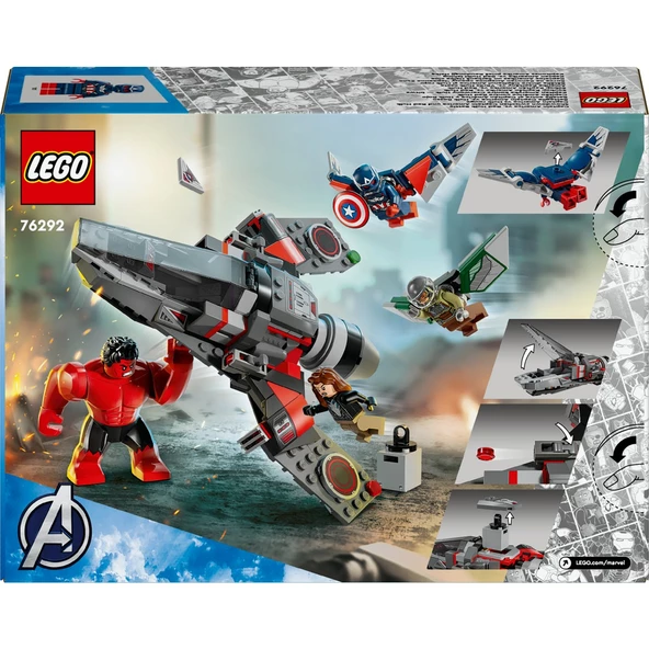 Lego Marvel Kaptan Amerika ile Red Hulk Savaşı 76292 - 4