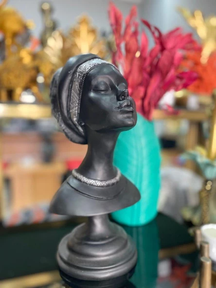 Dekoratif Afrikalı kadın Kaideli  Biblo - Resim 4