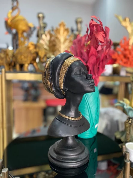 Dekoratif Afrikalı kadın Kaideli  Biblo - Resim 3