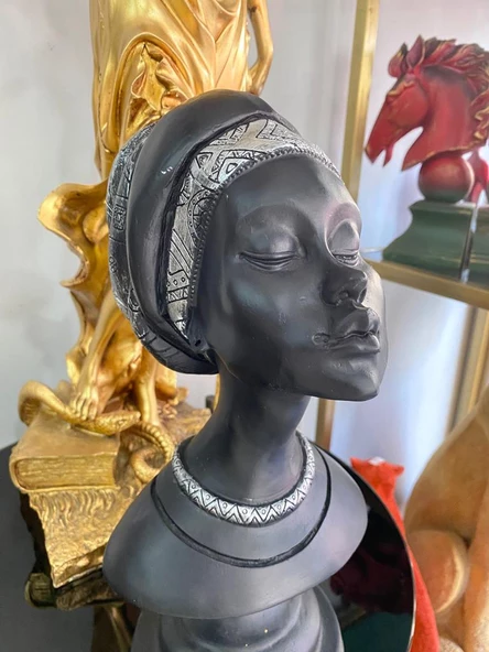 Dekoratif Afrikalı kadın Kaideli  Biblo - Resim 6