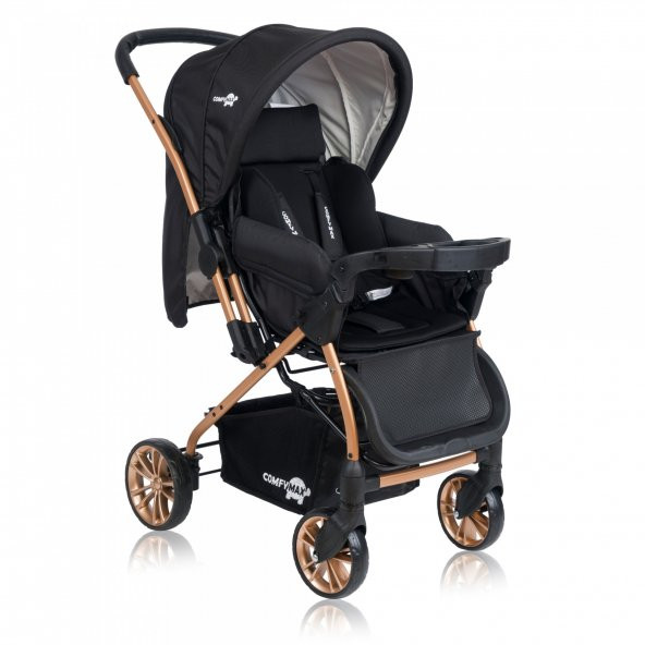 Comfymax Çift Yönlü Lüks Bebek Arabası - Black Thunder - 1