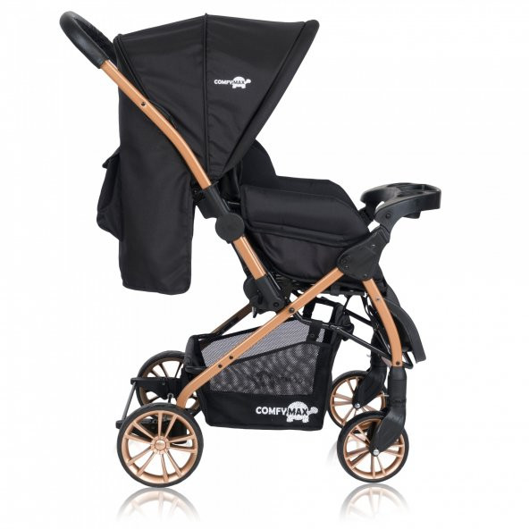 Comfymax Çift Yönlü Lüks Bebek Arabası - Black Thunder - 2