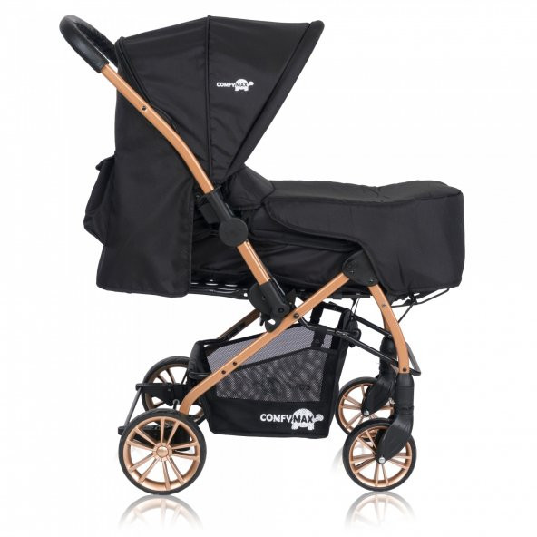 Comfymax Çift Yönlü Lüks Bebek Arabası - Black Thunder - 3