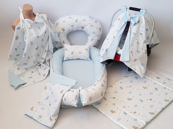 Mavi Bulut 8 Parça Babynest Seti - 2