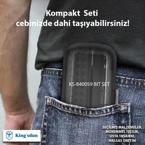 Kingsdun 48 Parçali Tasinabilir Mini Tornavida Seti KS-840059 - 3