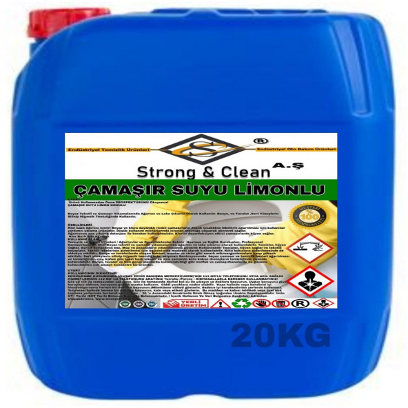 Çamaşır Suyu Limon Kokulu 20kg