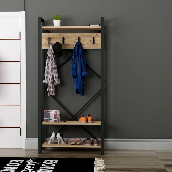 SmartHome Plus Venso Metalli Vestiyer - Atlantik Çam - 2