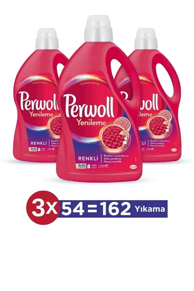 Perwoll Renkli Yenileme Hassas Bakım Sıvı Çamaşır Deterjanı 3 x 2970 ML