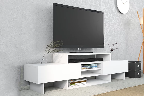 SmartHome Plus Gözde 160 cm Tv Sehpası - Beyaz