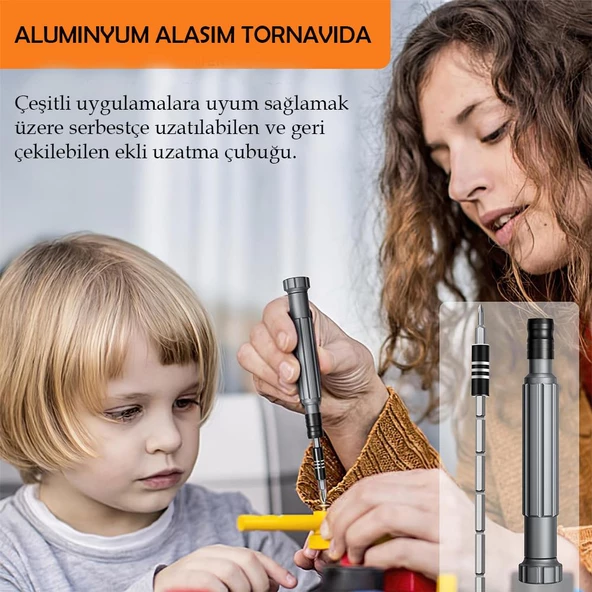 Kingsdun 150 si 1 Arada Manyetik Hassas Tornavida Seti KS-840150 - 6