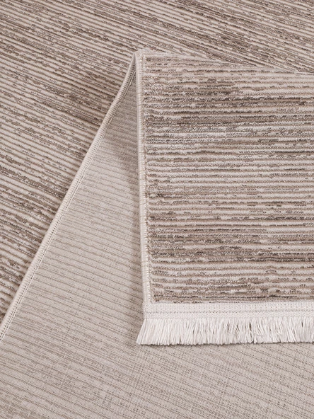 Dekoratif Dokuma Salon Oturma Odası Çocuk Odası Mutfak Antre Halısı Krem 4104B - Resim 4