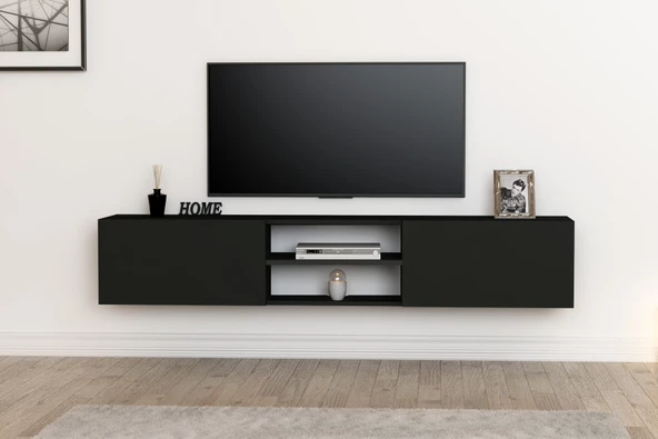 SmartHome Plus Vista 2 Kapaklı Duvara Askı 180 cm Tv Ünitesi - 2