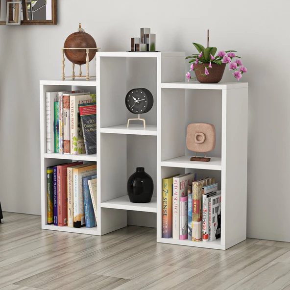 SmartHome Plus Deniz Dekoratif Kitaplık - Beyaz - 3