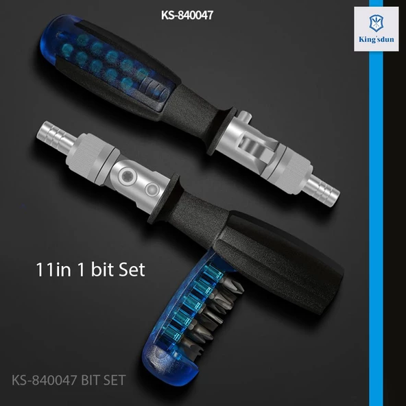 Kingsdun 10 u 1 Arada Circirli Çift Yönlü Tornavida Seti KS-840047 - 2