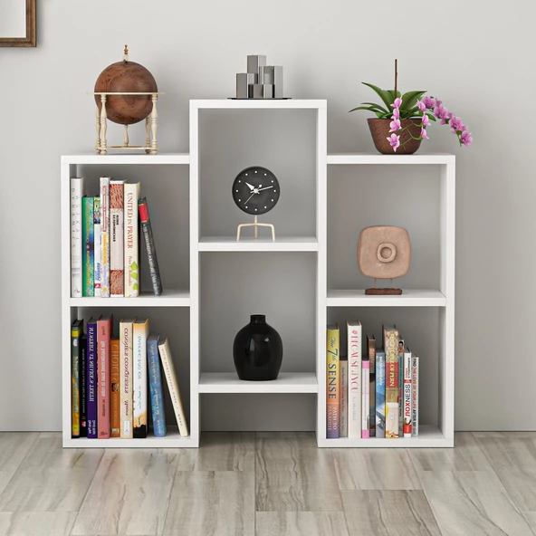 SmartHome Plus Deniz Dekoratif Kitaplık - Beyaz - 2
