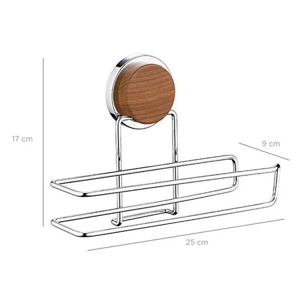 Yapışkanlı Kağıt Havluluk Krom-Ahşap - 3