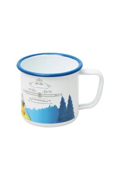 Campout Emaye Kupa Bardak Beyaz Kamp - 3