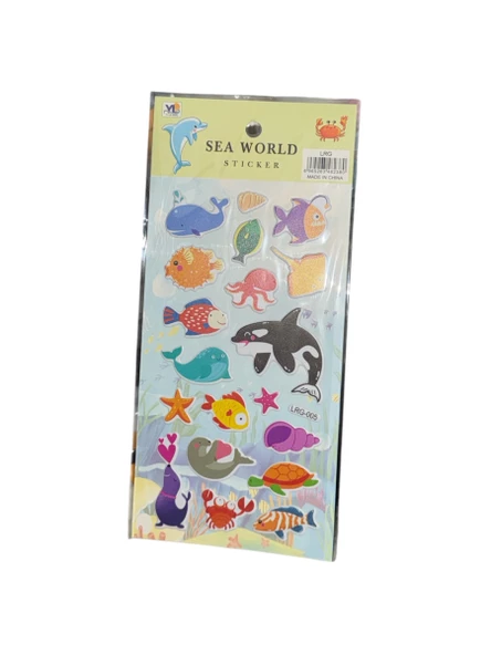 Alper LRG-005 Kabartma Sticker Deniz Hayvanları