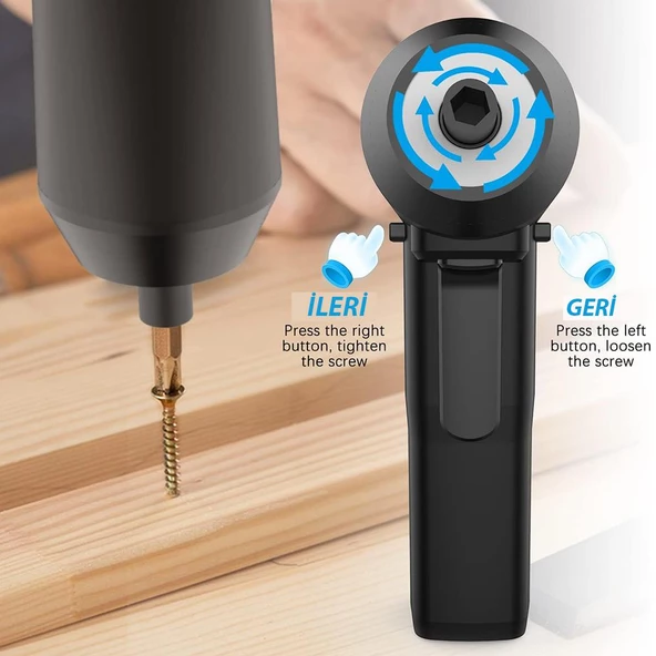 Kingsdun Sarjli Tornavida Seti 32 Parça Manyetik Uç 3.6V 1300mAH - 10